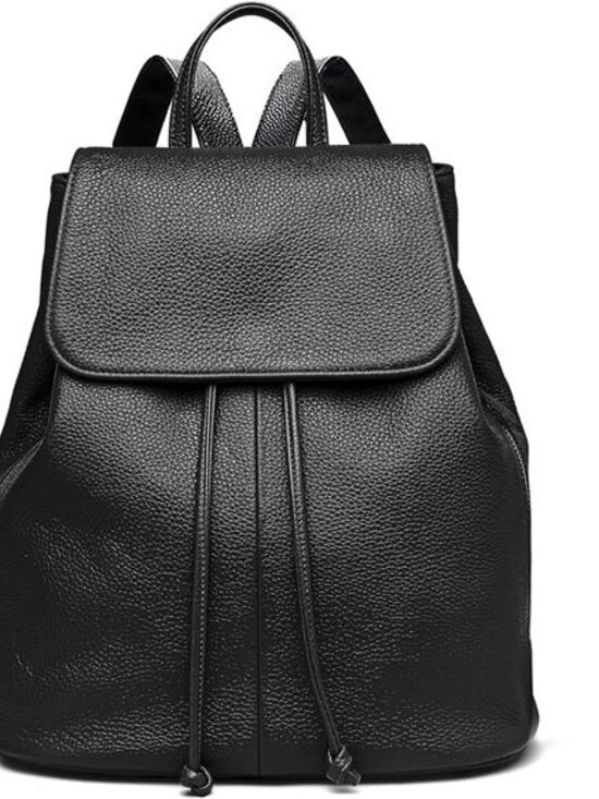 Leather Backpack Purse for Women: Casual Genuine Leather Handbags for Travel - Picture 1 of 7